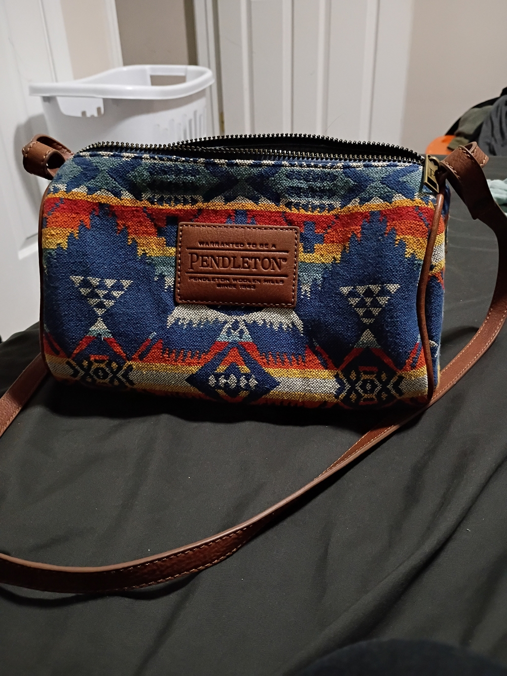 Pendleton Blue Aztec Crossbody Bag